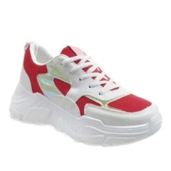 2018-3 Chaussures De Sport Blanches à La Mode Rouge