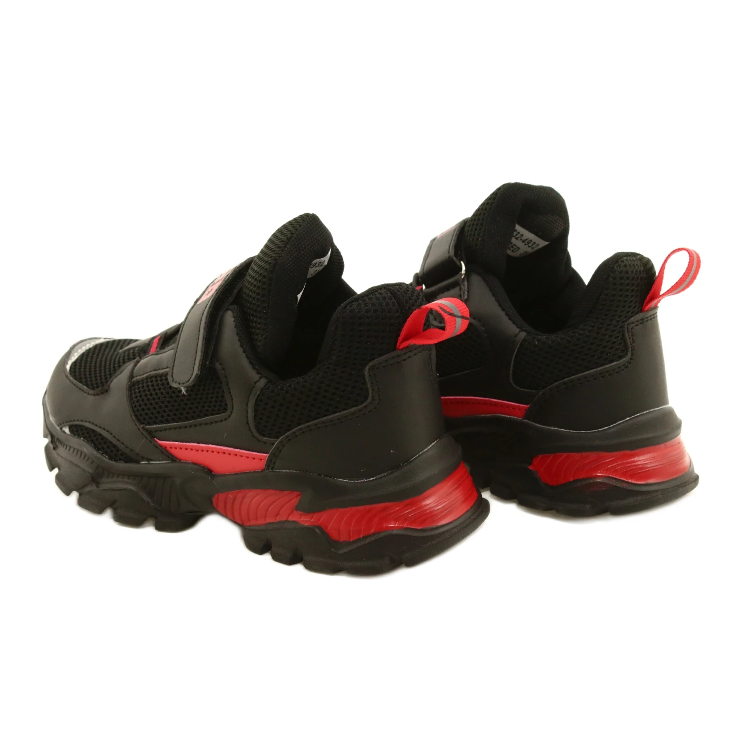 ADI Chaussures De Sport Garçons Velcro News 22DZ32-4932 Noir-Rouge Le Noir – Image 5