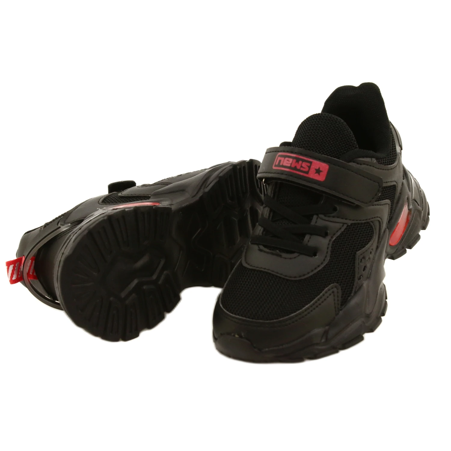 ADI Garçons Chaussures De Sport Velcro News 22DZ32-4930 Noir Le Noir – Image 3