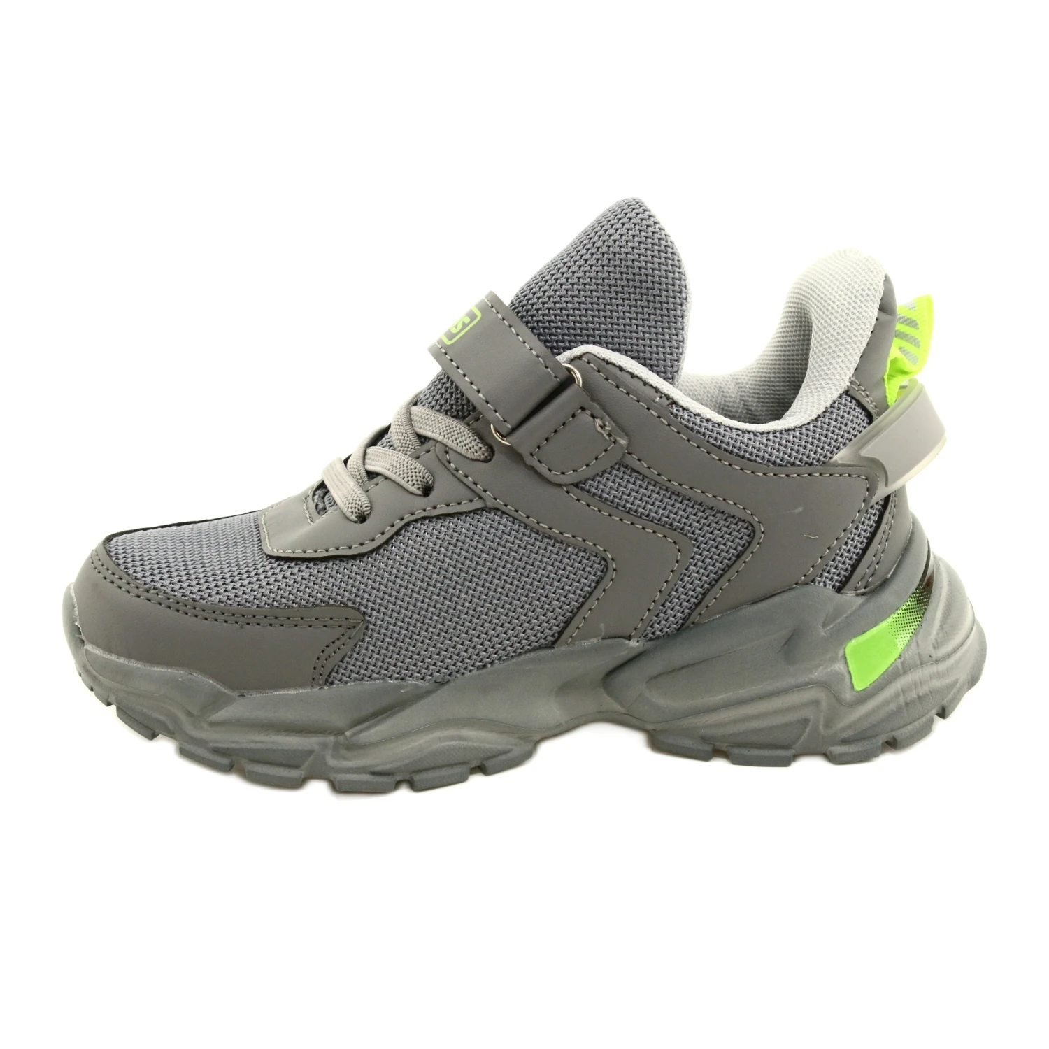 ADI Garçons Sport Chaussures Velcro News 22DZ32-4930 Gris Vert