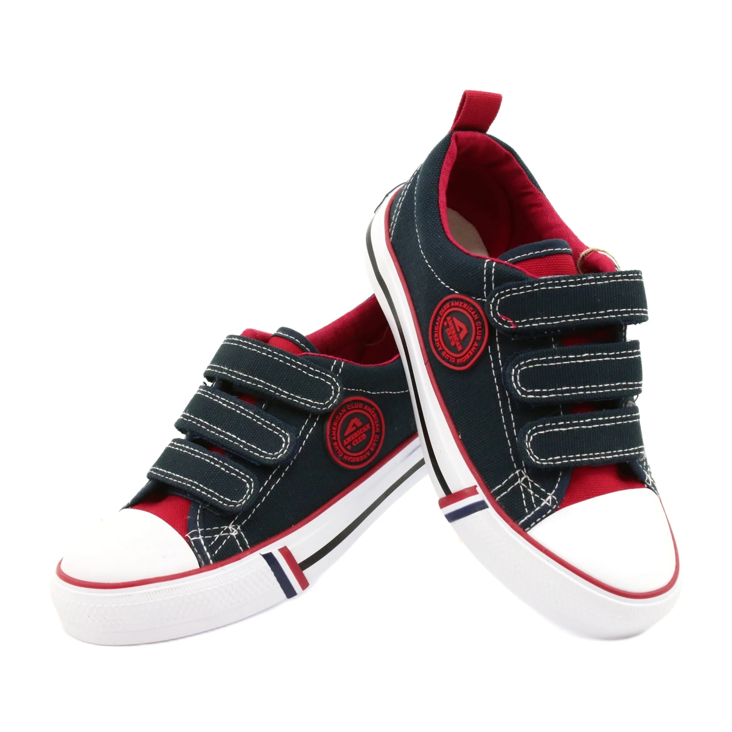 American Children's American Club LH61 Baskets Bleu Marine Rouge – Image 3