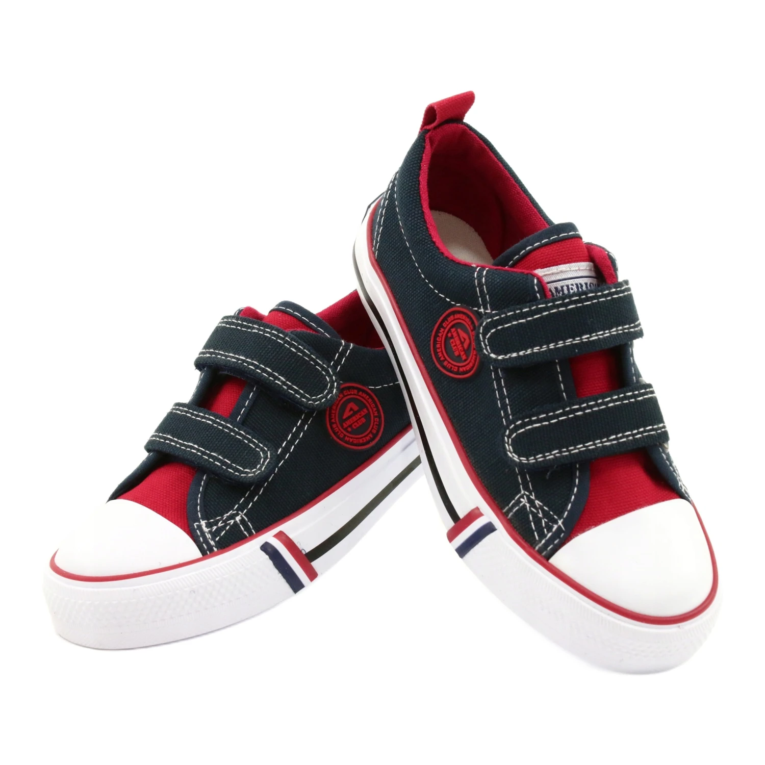 American Children's American Club LH62 Baskets Bleu Marine Rouge – Image 3