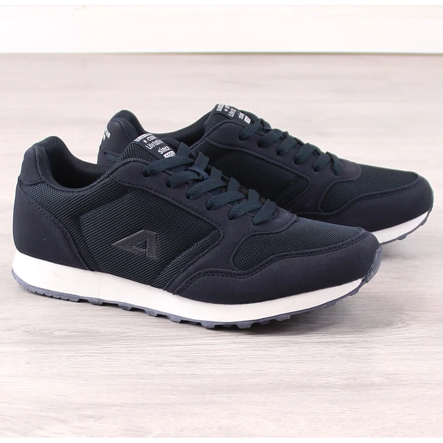 American Club 135/23 Chaussures De Sport Homme Bleu Marine Blanche – Image 2