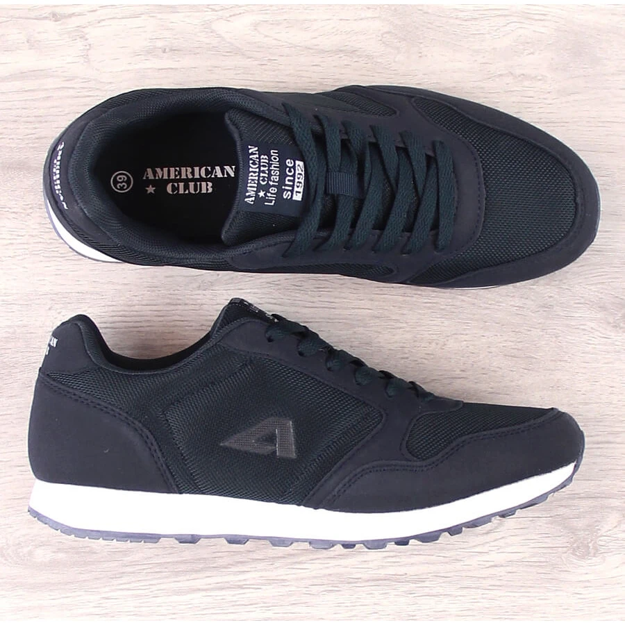 American Club 135/23 Chaussures De Sport Homme Bleu Marine Blanche – Image 3