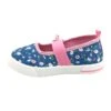 American Club American Ballerinas Baskets Nœud Fleurs Bleu