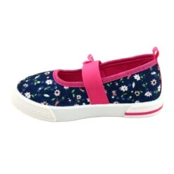 American Club Baskets Ballerines Noeud TEN64/22 Fleurs Bleu Bleu