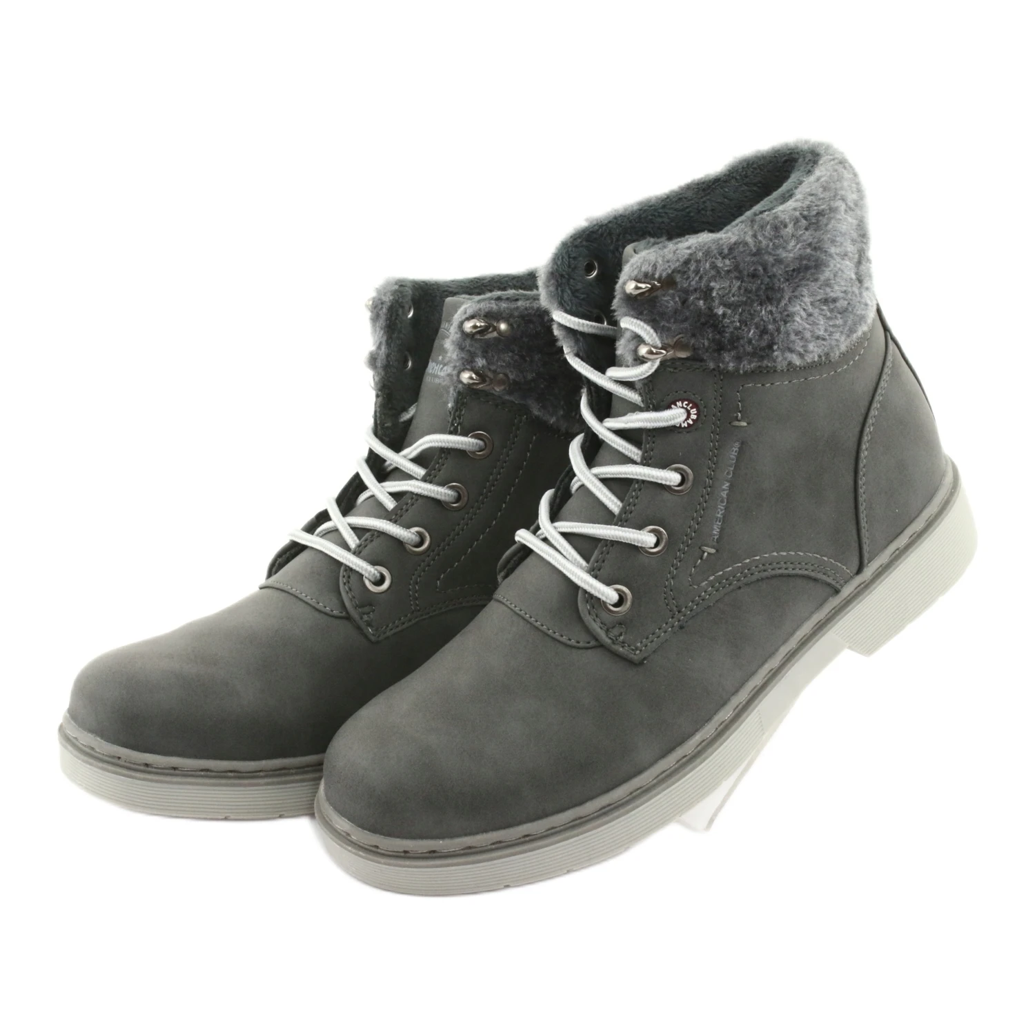 American Club Bottines à Lacets RH47 Gris – Image 3
