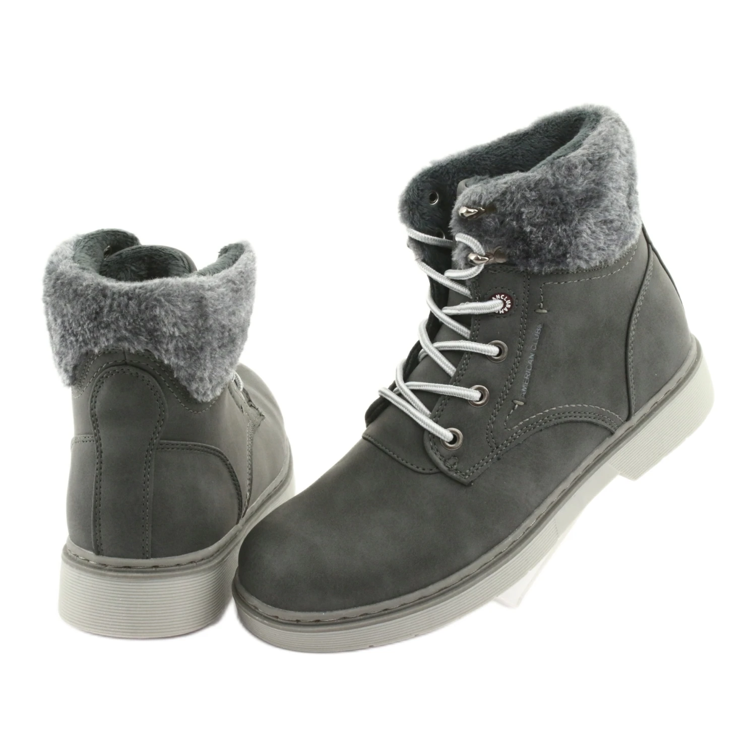 American Club Bottines à Lacets RH47 Gris – Image 4