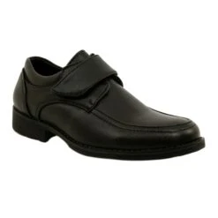 American Club Chaussures De Communion Garçon Avec Velcro KOM37/22 Le Noir