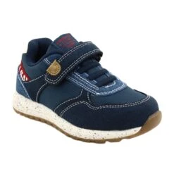 American Club Chaussures De Sport Américaines ADI Velcro ES86/22 Marine Rouge Bleu Marin Bleu