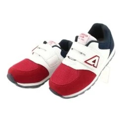 American Club Chaussures De Sport Insert Cuir American BS01 BS02 Rouge Blanche Bleu Marin