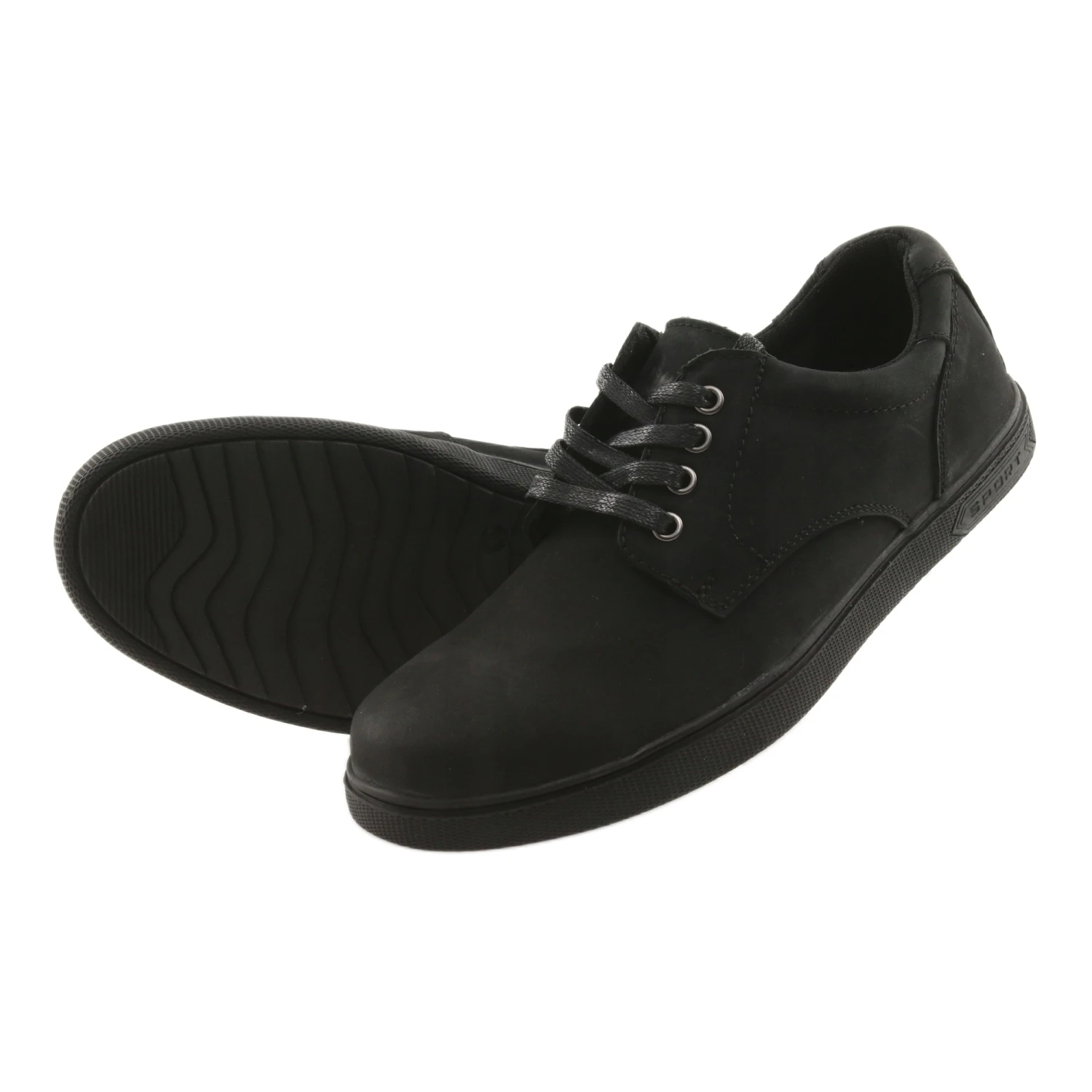 American Club CY23 Chaussures De Sport Noires Pour Hommes Le Noir – Image 4