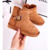 Apawwa Bottes De Neige Enfant Fourrure Marron Kawai Brun