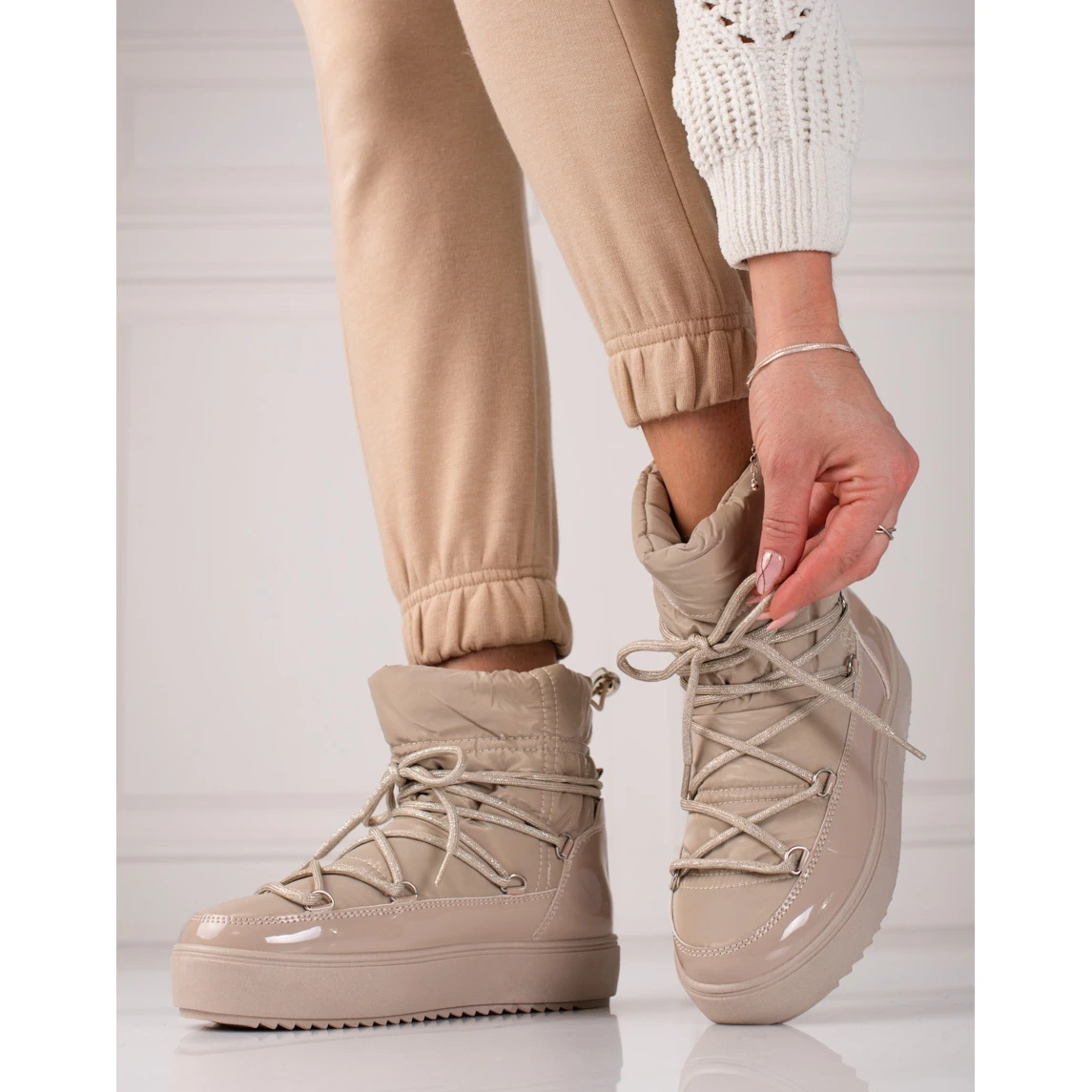 Après-ski Femme Shelovet Beige Foncé