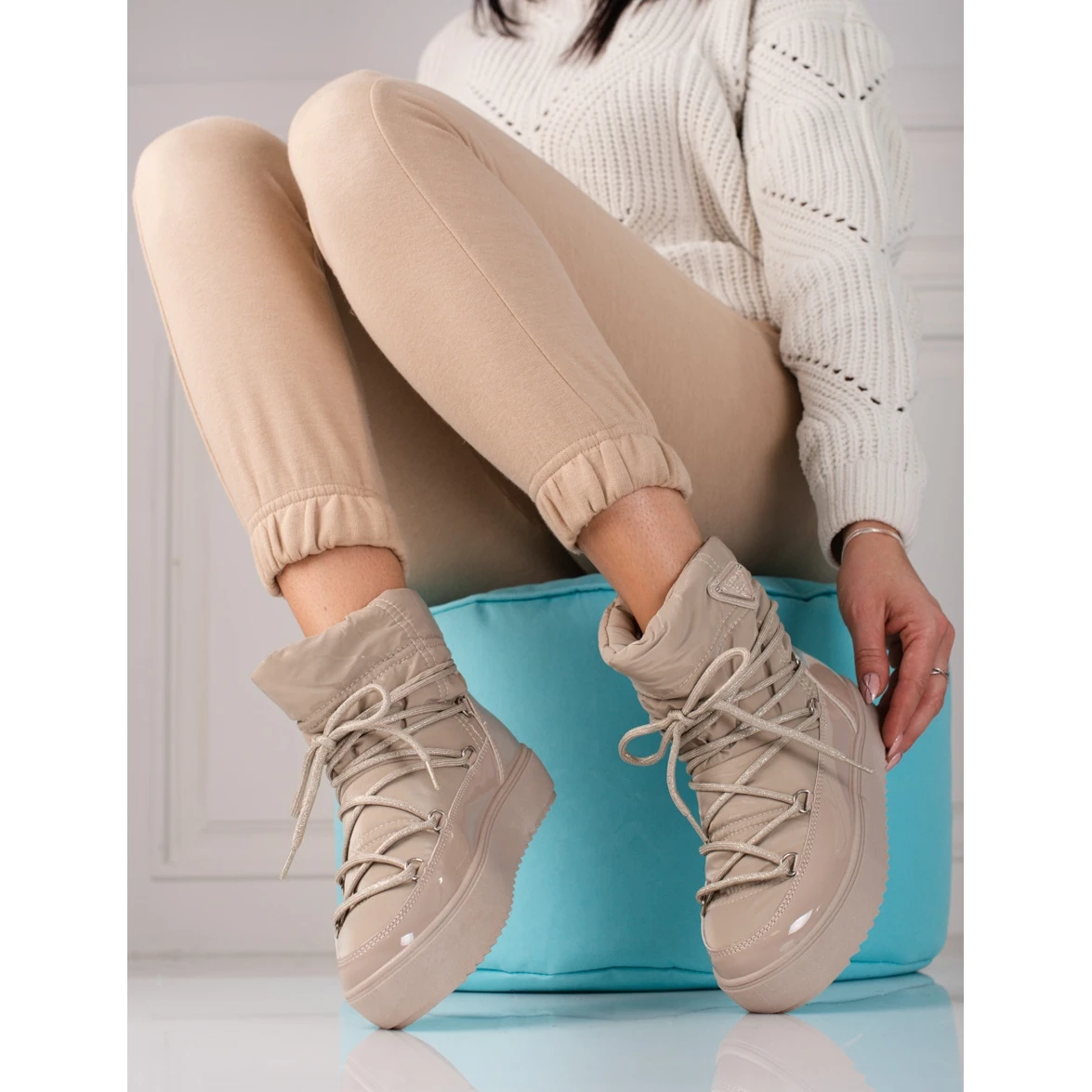 Après-ski Femme Shelovet Beige Foncé – Image 2