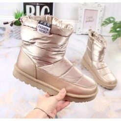 Après-ski Métallisé Or Femme Potocki D'or