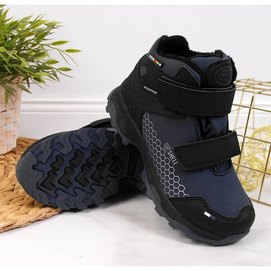 Après-skis Garçon Imperméables Velcro American Club Bleu Marine – Image 2