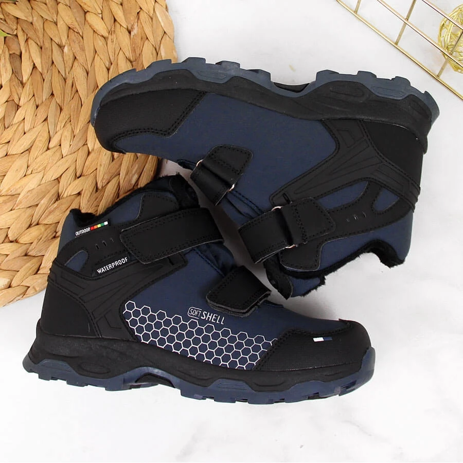 Après-skis Garçon Imperméables Velcro American Club Bleu Marine – Image 3