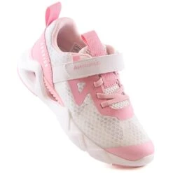 Atletico Chaussures De Sport Fille Avec Velcro Blanc Et Rose AbcKids B022302001 Blanche