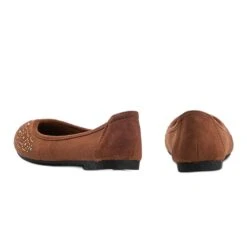 Ballerines En Daim Marron Jacquelyn Brun