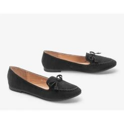 Ballerines En Daim Noir Amara Le Noir