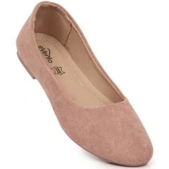 Ballerines En Daim Pour Femme Rose Sale EVento 1031