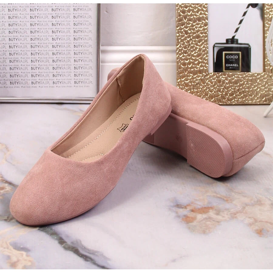 Ballerines En Daim Pour Femme Rose Sale EVento 1031 – Image 4