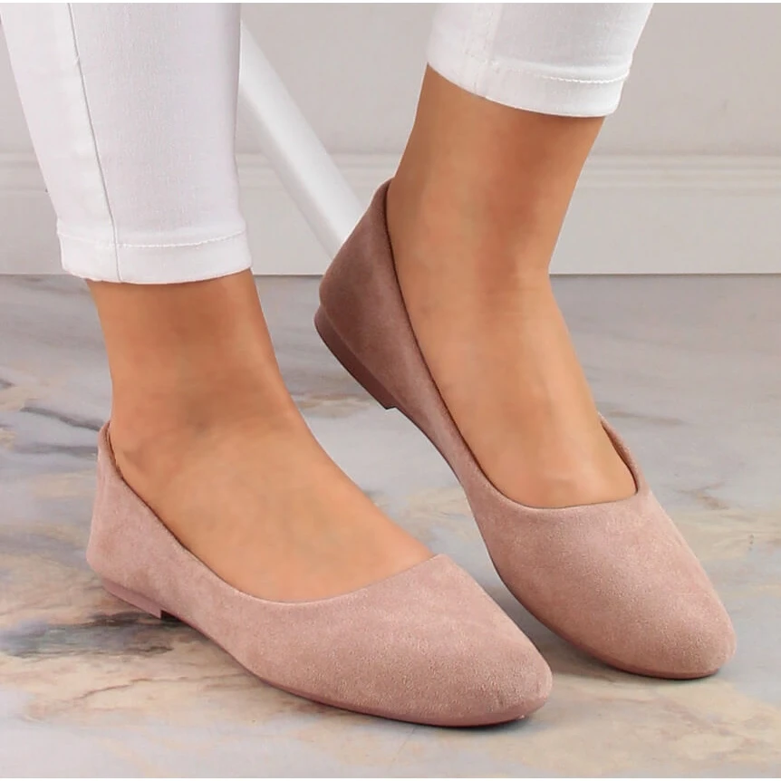Ballerines En Daim Pour Femme Rose Sale EVento 1031 – Image 7