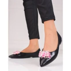 Ballerines Femme Avec Cristaux Shelovet Le Noir