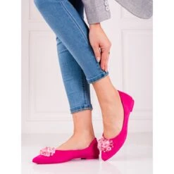 Ballerines Femme Avec Cristaux Shelovet Rose