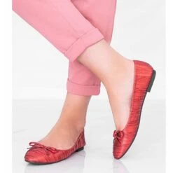 Ballerines Femme Ayris Rouge Brillant
