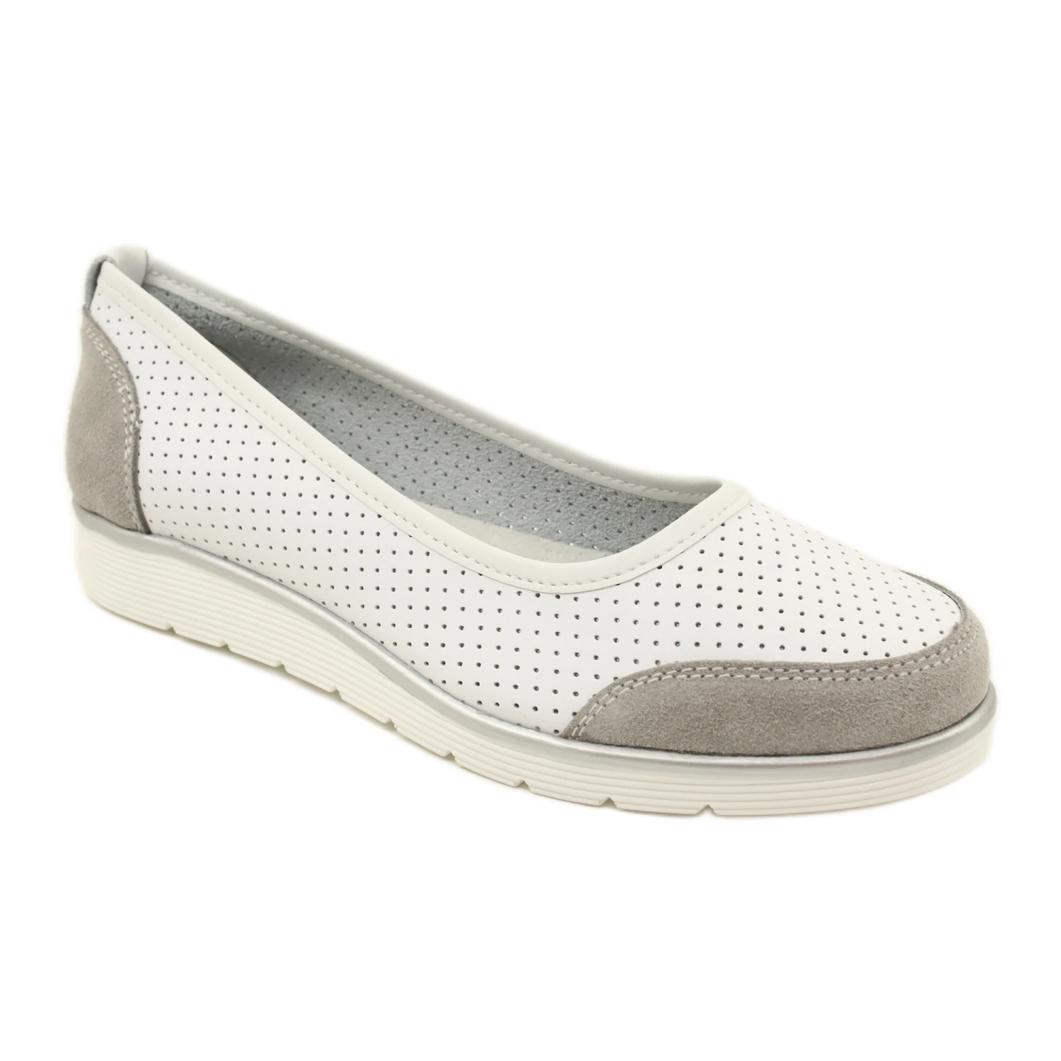 Ballerines Femme En Cuir Ajouré Filippo Dp4524/23 Blanche