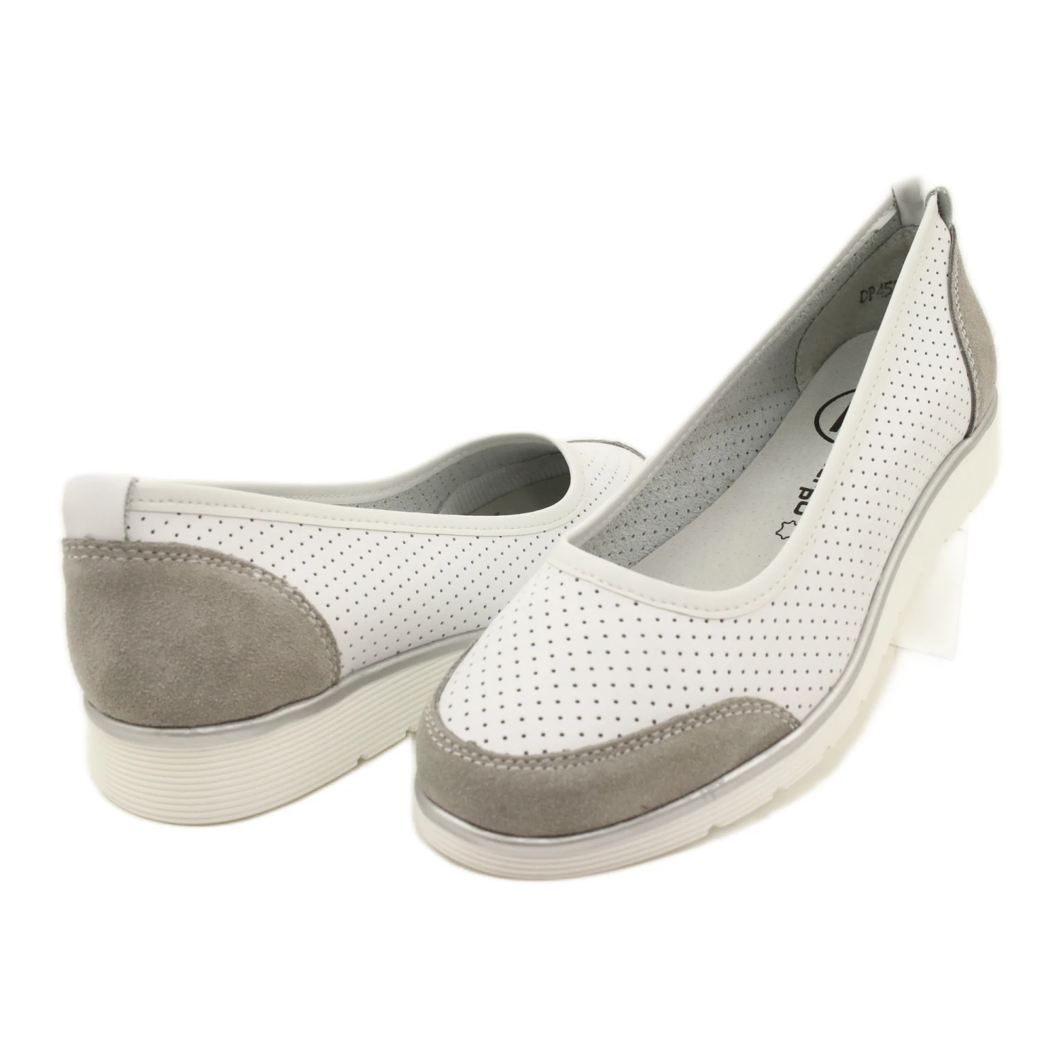 Ballerines Femme En Cuir Ajouré Filippo Dp4524/23 Blanche – Image 3