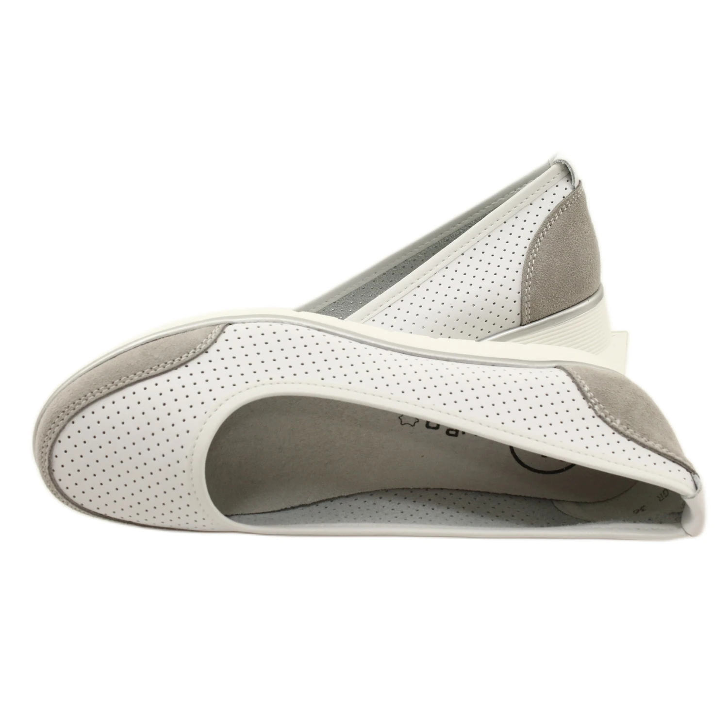 Ballerines Femme En Cuir Ajouré Filippo Dp4524/23 Blanche – Image 4