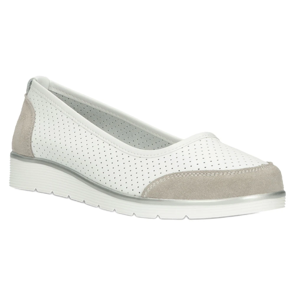 Ballerines Femme En Cuir Ajouré Filippo Dp4524/23 Blanche – Image 5