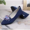 Ballerines Femme En Daim Bleu Avec Cristaux T.Sokolski W23-464