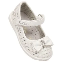 Ballerines Filles Avec Velcro Blanc Vinceza 36122 Blanche
