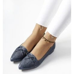 Ballerines Gayle Bleu Marine Ajourées