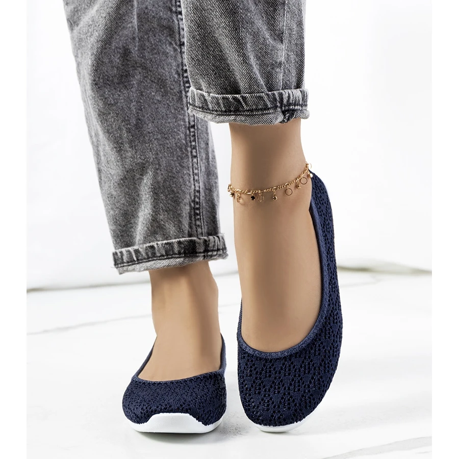 Ballerines Holmen Bleu Marine Ajourées