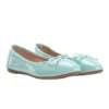 Ballerines Laquées Vertes à Nœud Lesley