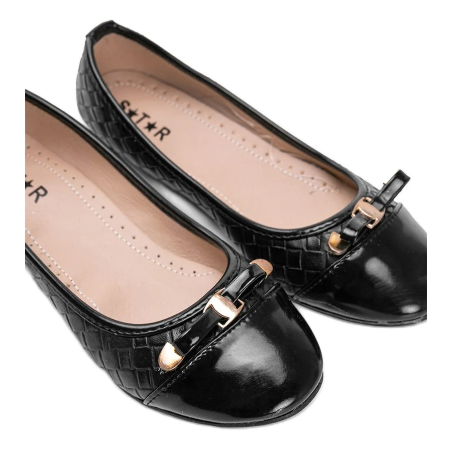 Ballerines Noires à Motif Broadway Tressé Le Noir – Image 2