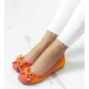 Ballerines Orange à Nœud Eske Rouge