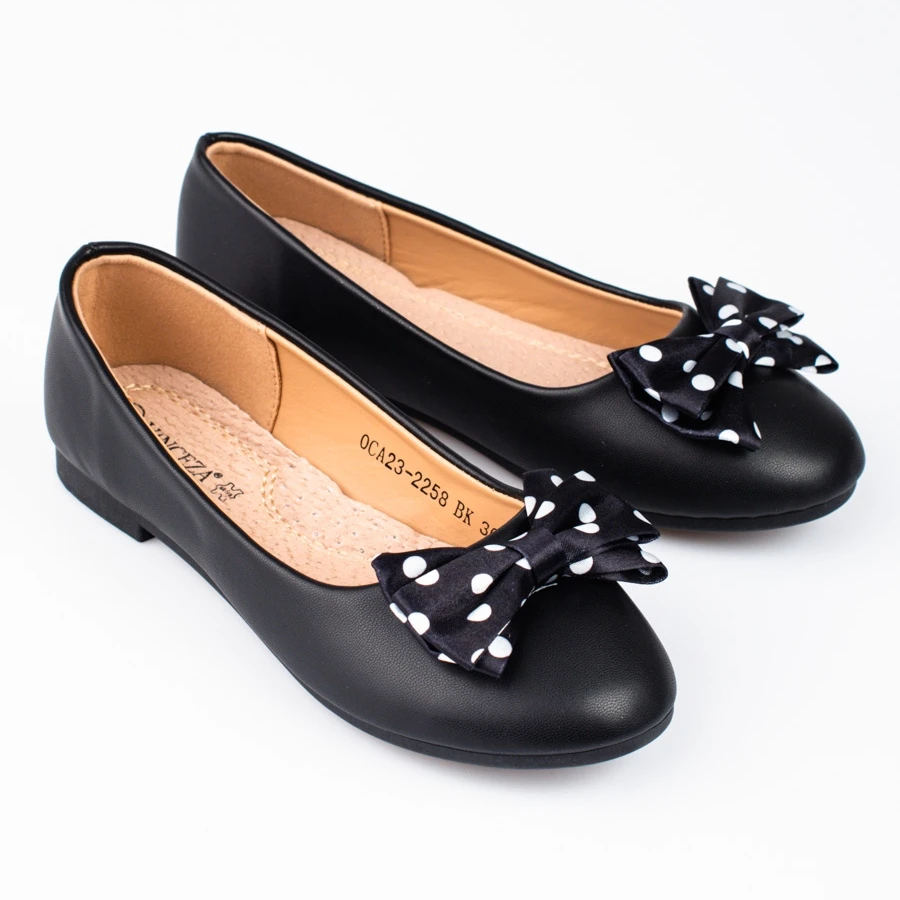 Ballerines Pour Filles Vinceza Avec Un Noeud Noir Le Noir