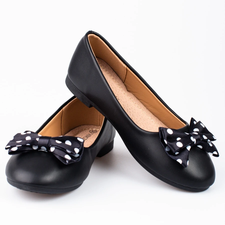 Ballerines Pour Filles Vinceza Avec Un Noeud Noir Le Noir – Image 2