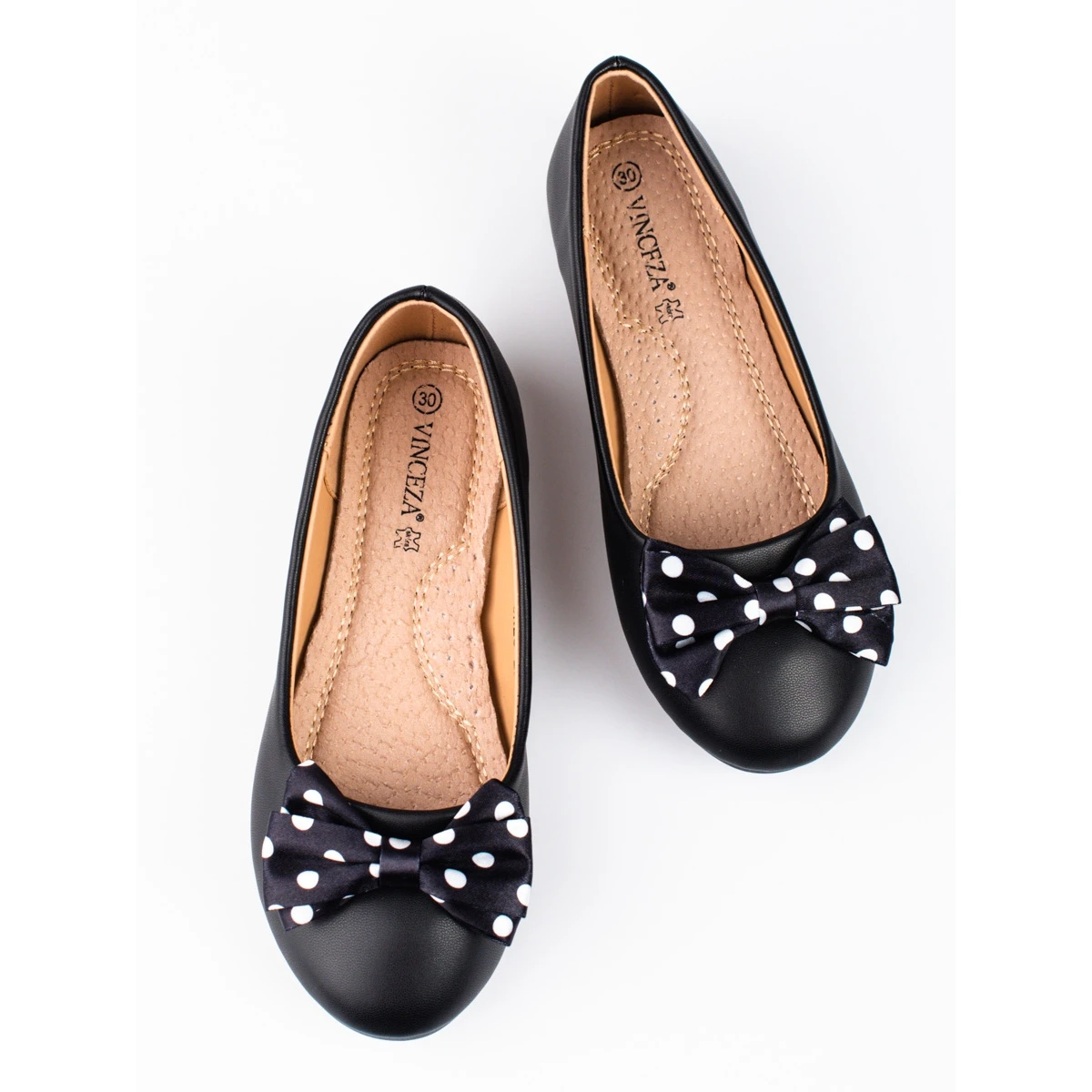 Ballerines Pour Filles Vinceza Avec Un Noeud Noir Le Noir – Image 3