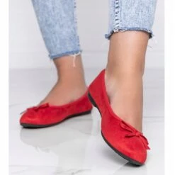 Ballerines Rouges à Nœud Angelina