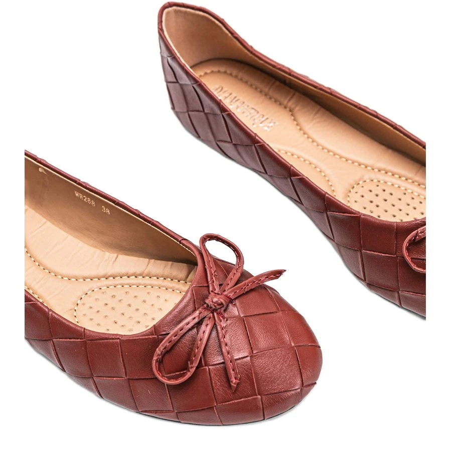 Ballerines Tressées Rouges Kaiden