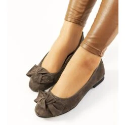 Ballerines Vertes à Nœud Jantina Kaki