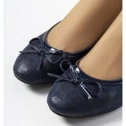 Ballerines Vilen Bleu Marine Pour Femme