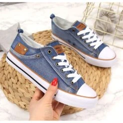 Baskets à Lacets En Jean American Club 28/22 Brun Bleu